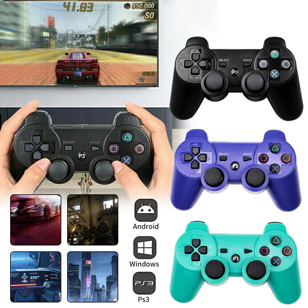 PS3/4 Dual Vibration Wireless Bluetooth Game Controller - Available in 10 Colors
