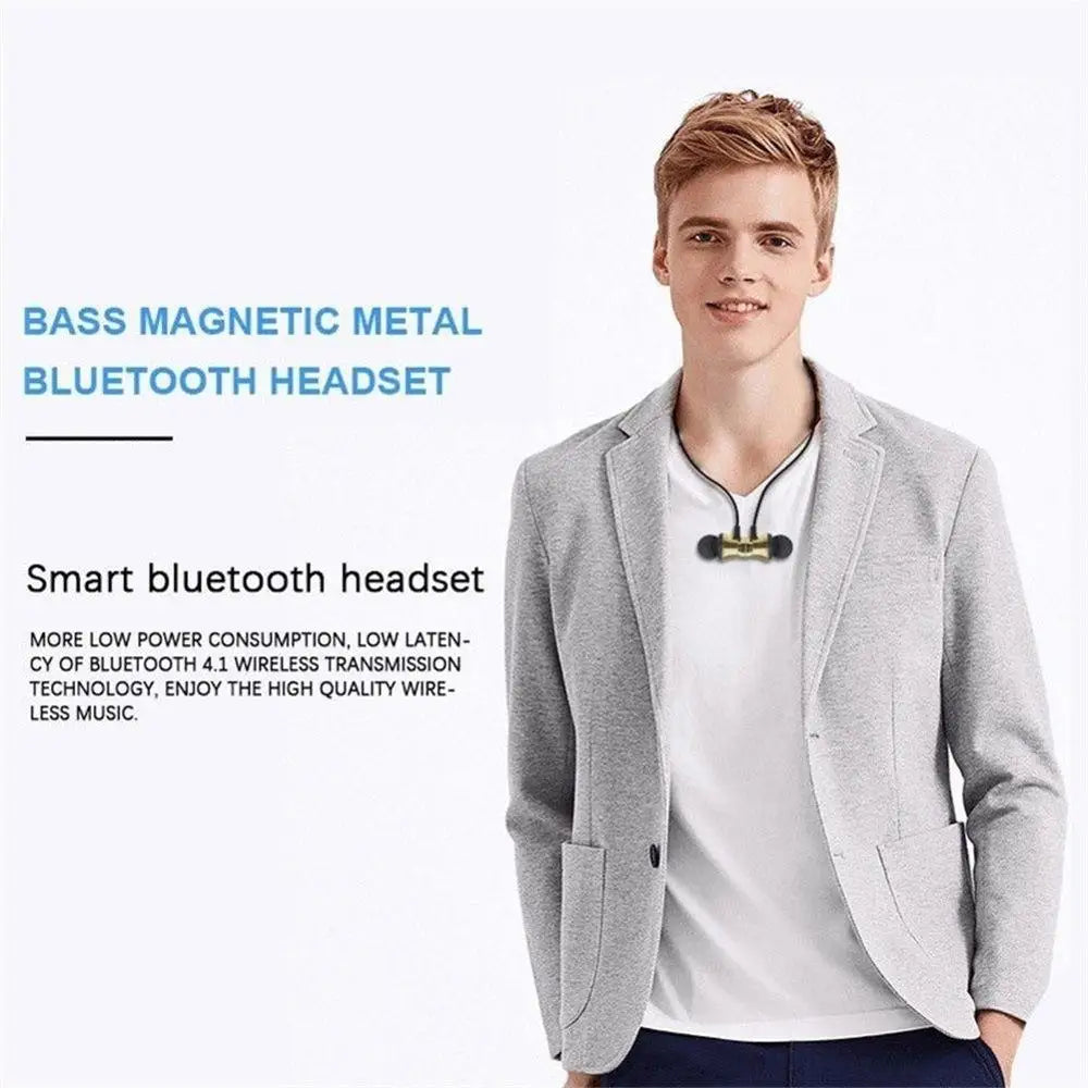 Magnetic Wireless Bluetooth Earphone In-Ear Stereo Music Headset Sport Earbud Earpiece With Microphone Universal Headphone