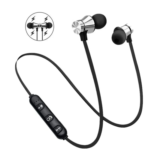Magnetic Wireless Bluetooth Earphone In-Ear Stereo Music Headset Sport Earbud Earpiece With Microphone Universal Headphone